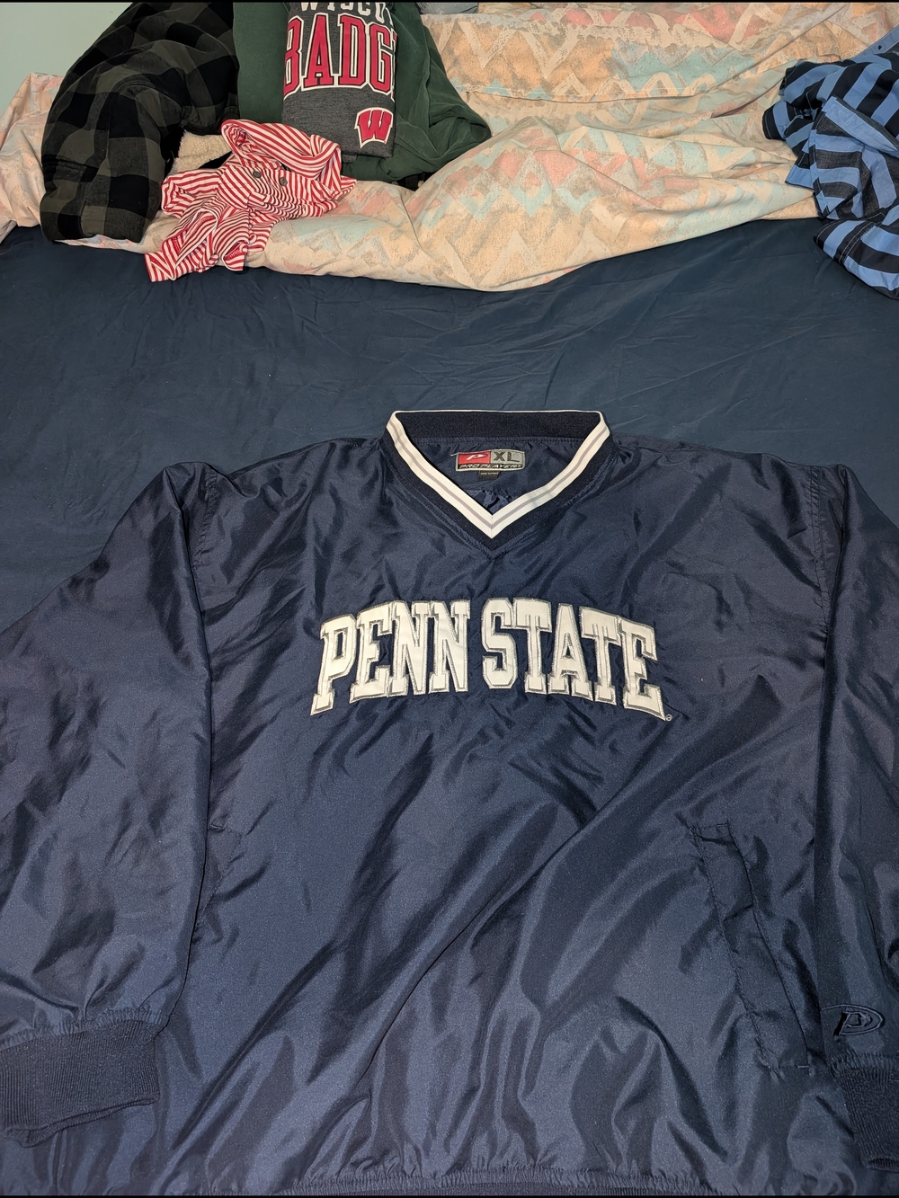 Pro Player Navy and White Pullover Jacket